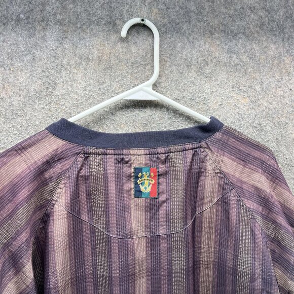 Vintage Sunice Pullover Mens 2XL Purple Navy Stripe Golf Windbreaker 2000s - Picture 13 of 14